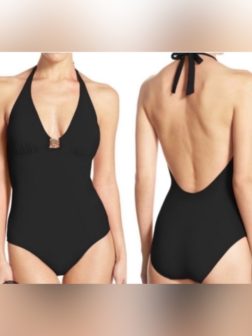 Tory Burch Logo One Piece Black Small NWT